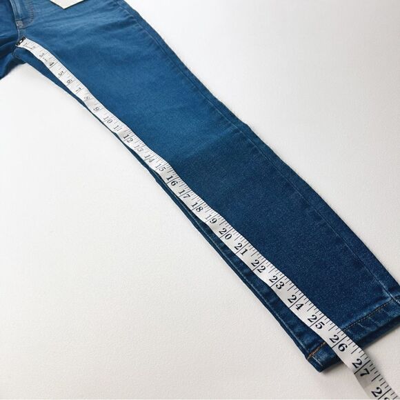 Everlane The Authentic Stretch High Skinny Ankle Jean Dark Blue Wash Size 23 New - Picture 10 of 13